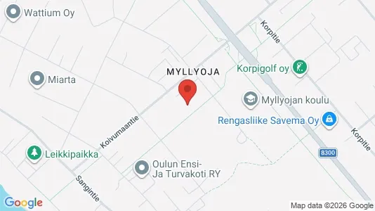Apartments for rent i Oulu - kort over placeringen