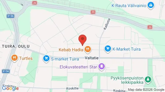 Apartments for rent i Oulu - kort over placeringen