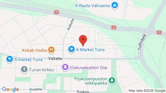 Apartments for rent i Oulu - kort over placeringen