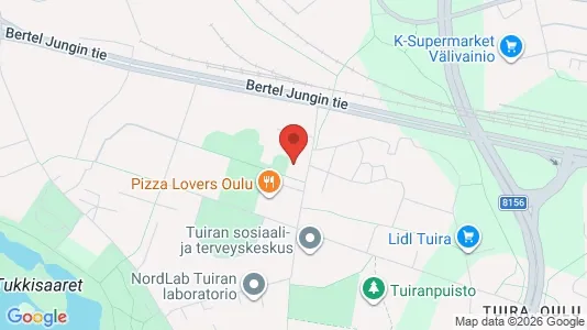 Apartments for rent i Oulu - kort over placeringen