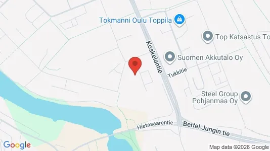 Apartments for rent i Oulu - kort over placeringen