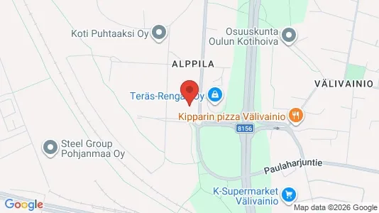 Apartments for rent i Oulu - kort over placeringen