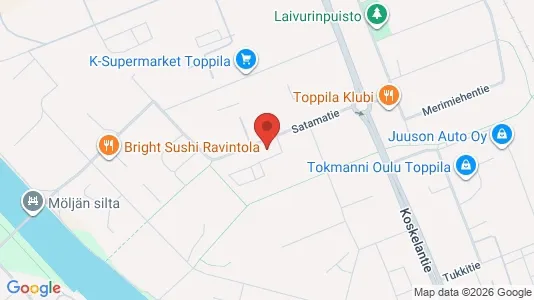 Apartments for rent i Oulu - kort over placeringen