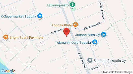 Apartments for rent i Oulu - kort over placeringen