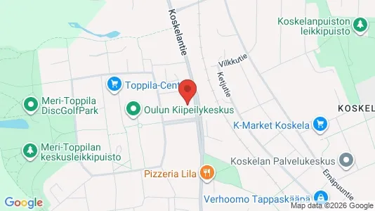 Apartments for rent i Oulu - kort over placeringen