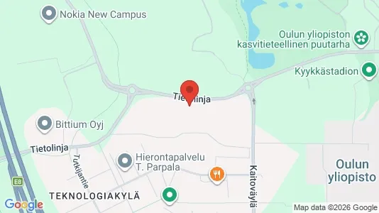 Apartments for rent i Oulu - kort over placeringen