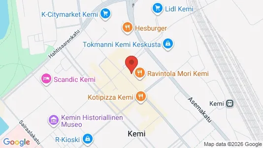 Apartments for rent i Kemi - kort over placeringen