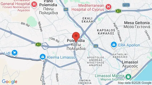 Houses for rent i Kato Polemidia - kort over placeringen