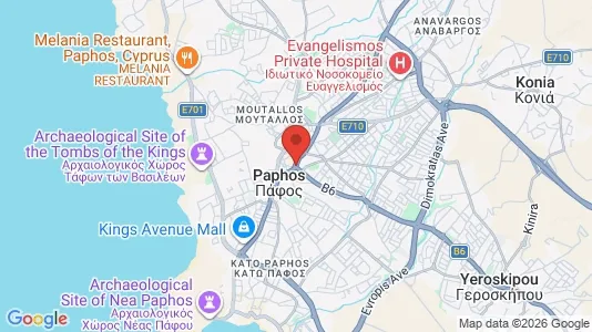 Apartments for rent i Paphos - kort over placeringen