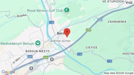 Apartments for rent i Beroun - kort over placeringen