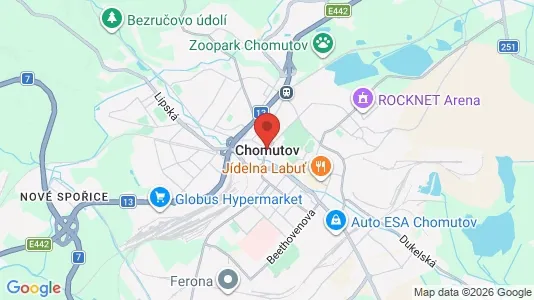 Apartments for rent i Chomutov - kort over placeringen
