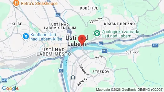 Apartments for rent i Ústí nad Labem - kort over placeringen