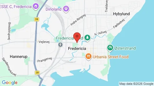 Houses for rent i Fredericia - kort over placeringen