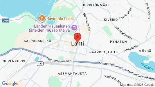 Apartments for rent i Lahti - kort over placeringen