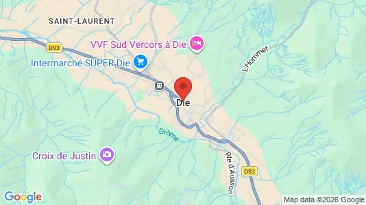Apartments for rent i Die - kort over placeringen