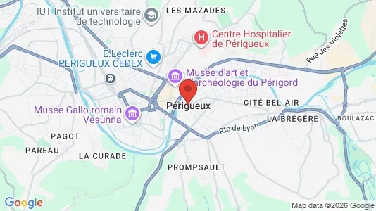 Apartments for rent i Périgueux - kort over placeringen
