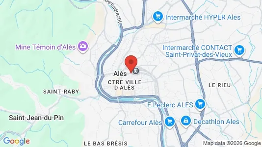 Apartments for rent i Alès - kort over placeringen