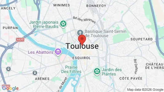Apartments for rent i Toulouse - kort over placeringen