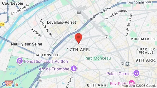 Apartments for rent i Paris 17ème arrondissement - kort over placeringen