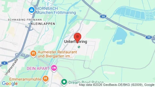 Apartments for rent i Unterföhring - kort over placeringen