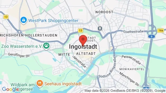 Apartments for rent i Ingolstadt - kort over placeringen