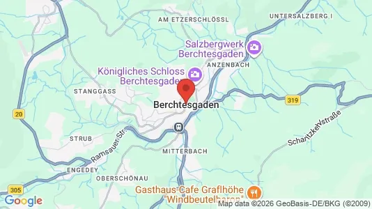 Apartments for rent i Berchtesgadener Land - kort over placeringen