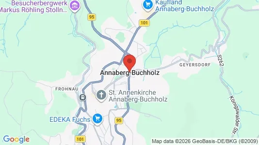 Apartments for rent i Erzgebirgskreis - kort over placeringen