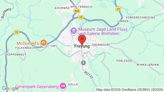 Apartments for rent i Freyung-Grafenau - kort over placeringen