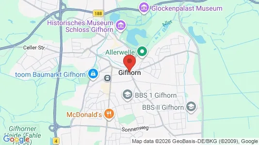 Apartments for rent i Gifhorn - kort over placeringen