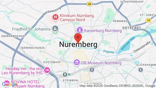 Apartments for rent i Nuremberg - kort over placeringen