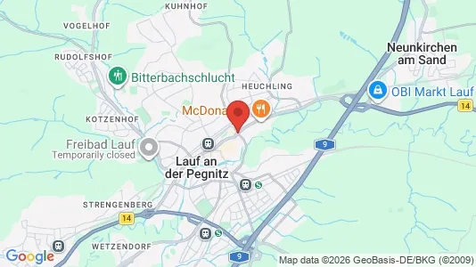 Apartments for rent i Nürnberger Land - kort over placeringen