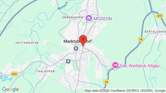 Apartments for rent i Ostallgäu - kort over placeringen