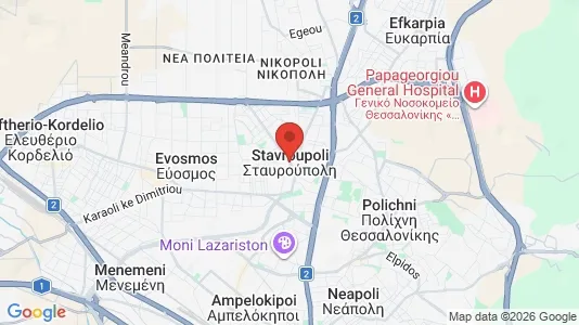 Apartments for rent i Pavlos Melas - kort over placeringen