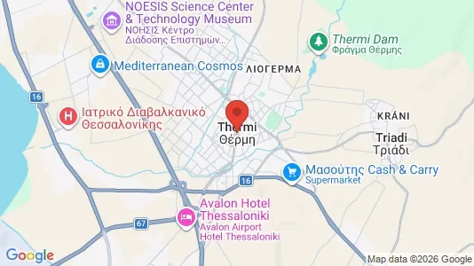 Apartments for rent i Thermi - kort over placeringen