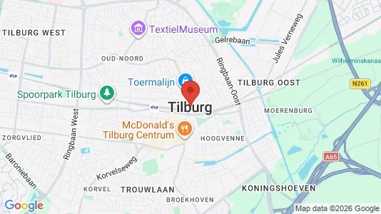 Apartments for rent i Tilburg - kort over placeringen