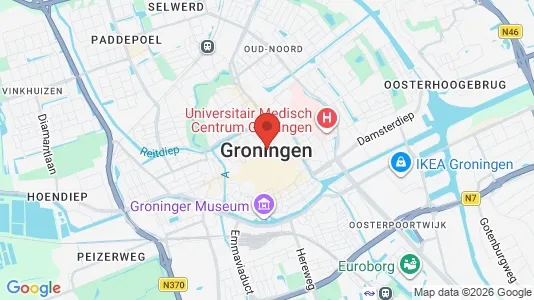 Apartments for rent i Groningen - kort over placeringen