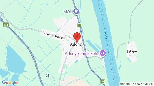 Apartments for rent i Adonyi - kort over placeringen