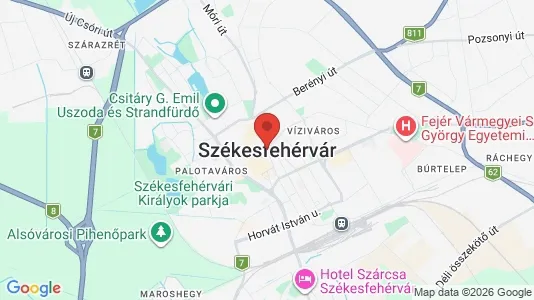 Apartments for rent i Székesfehérvári - kort over placeringen