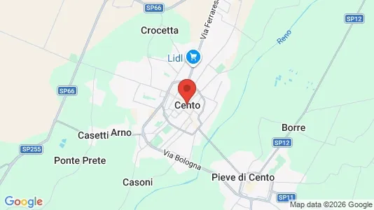 Apartments for rent i Cento - kort over placeringen