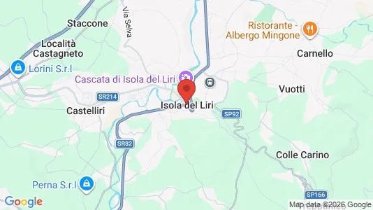 Apartments for rent i Isola del Liri - kort over placeringen