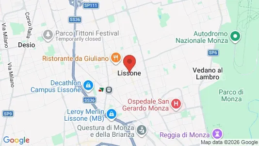 Apartments for rent i Lissone - kort over placeringen