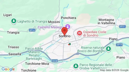 Apartments for rent i Sondrio - kort over placeringen