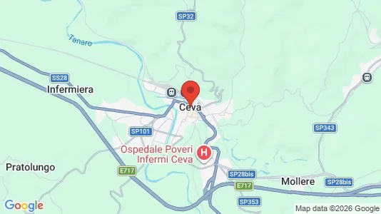 Apartments for rent i Ceva - kort over placeringen