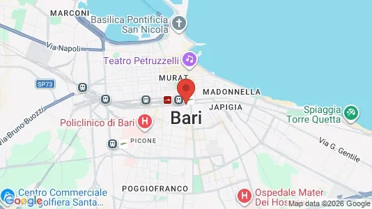 Apartments for rent i Bari - kort over placeringen