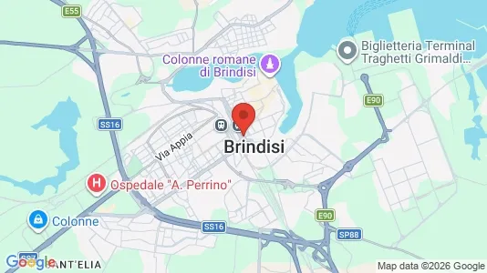 Apartments for rent i Brindisi - kort over placeringen