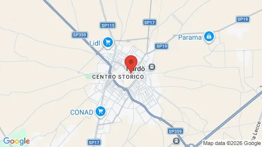 Apartments for rent i Nardò - kort over placeringen