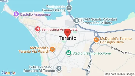 Apartments for rent i Taranto - kort over placeringen