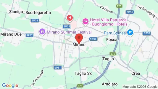 Apartments for rent i Mirano - kort over placeringen
