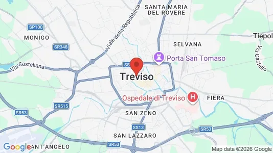 Apartments for rent i Treviso - kort over placeringen