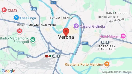 Apartments for rent i Verona - kort over placeringen